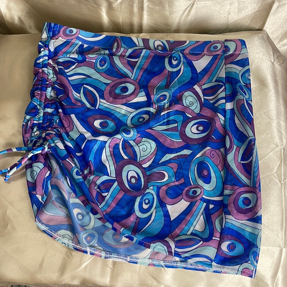 Mesh Bikini Swimsuit Coverup Sarong Skirt